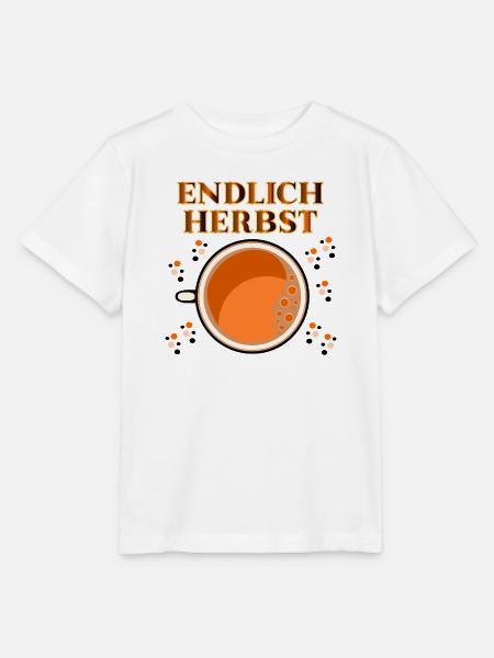 ENDLICH HERBST GETRÄNKE - Stanley/Stella Kinder T-Shirt MINI CREATOR - Weiß