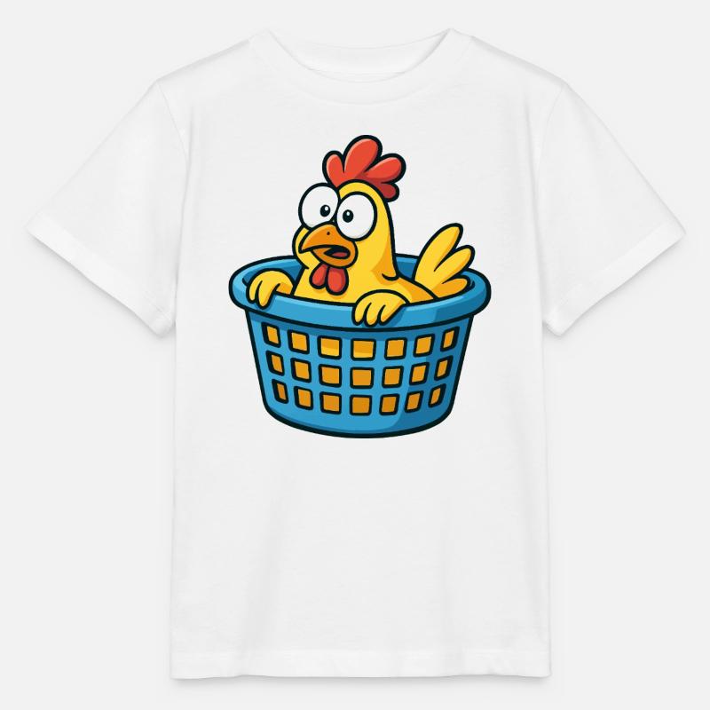 Verspielter Hühner-Karton Druck - Stanley/Stella Kinder T-Shirt MINI CREATOR  - Weiß