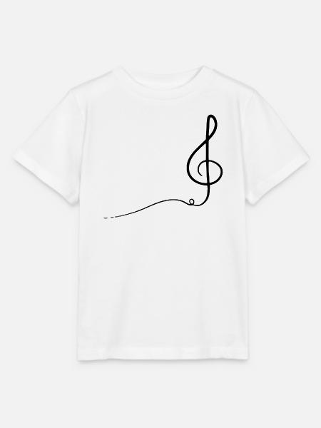 Abstrakte Darstellung der Violinschlüsselmusik - Stanley/Stella Kinder T-Shirt MINI CREATOR  - Weiß