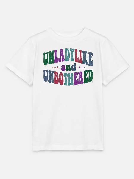 Unladylike and Unbothered - Stanley/Stella Kinder T-Shirt MINI CREATOR - Weiß