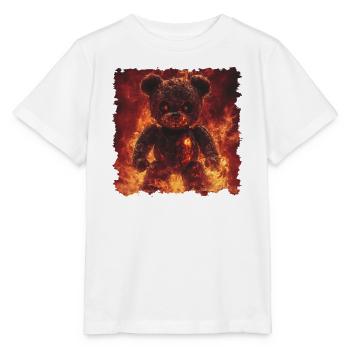 Flammenbär, aber ich bin kein Kuscheltier - Stanley/Stella Kinder T-Shirt MINI CREATOR  - Weiß - Vorne - Maike (125cm)