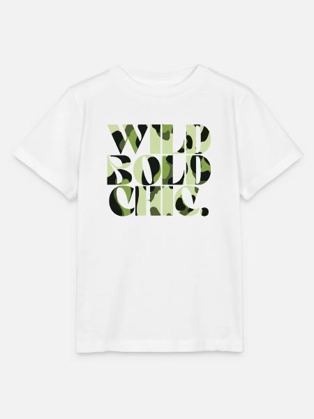 Wild Bold Chic Camouflage Chic - Stanley/Stella Kinder T-Shirt MINI CREATOR - Weiß