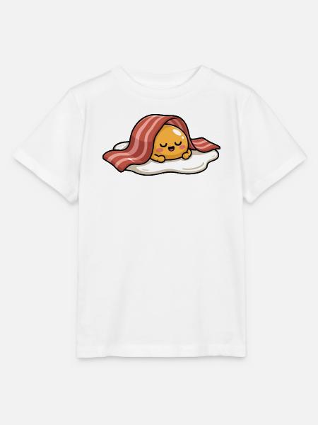 Sleeping Egg with Bacon Cartoon - Stanley/Stella Kinder T-Shirt MINI CREATOR - Weiß