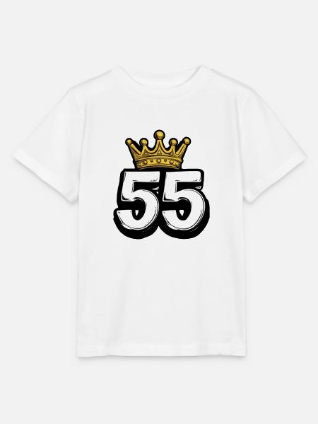 55 Zahl Krone - Stanley/Stella Kinder T-Shirt MINI CREATOR  - Weiß