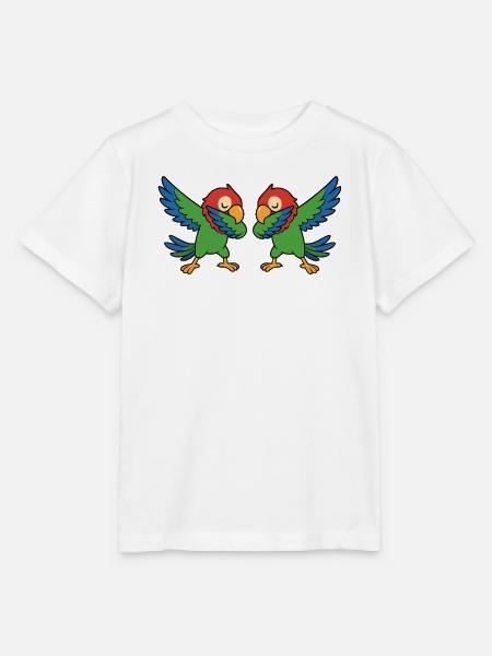 Papagei Dabbing Comic - Stanley/Stella Kinder T-Shirt MINI CREATOR - Weiß