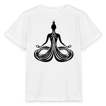 Meditation Energy Flow - Stanley/Stella MINI CREATOR Kids’ T-Shirt - white - Front - Maike (125cm)