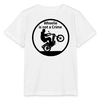 Wheelie is not a crime - Stanley/Stella MINI CREATOR Kids’ T-Shirt - white - Front - Maike (125cm)