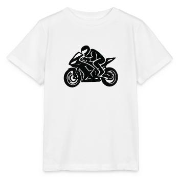 Motorcycle line drawing - Stanley/Stella MINI CREATOR Kids’ T-Shirt - white - Front - Maike (125cm)