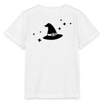 Illustration de chapeau de sorcière pour une sorcière pour Halloween - T-shirt bio MINI CREATOR Stanley/Stella Enfant - blanc - Devant - Maike (125cm)