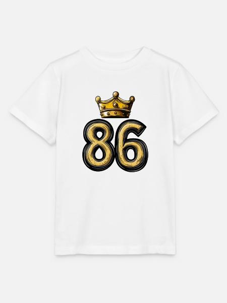 86 Zahl Krone - Stanley/Stella Kinder T-Shirt MINI CREATOR  - Weiß