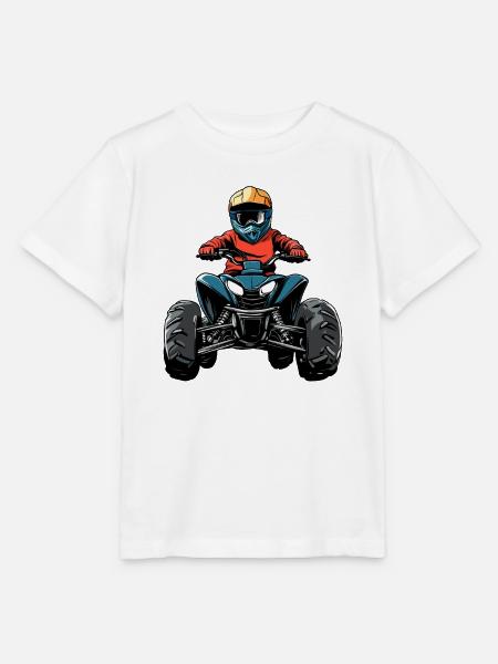 Quad Rider Farbiges Offroad-Abenteuer - Stanley/Stella Kinder T-Shirt MINI CREATOR - Weiß
