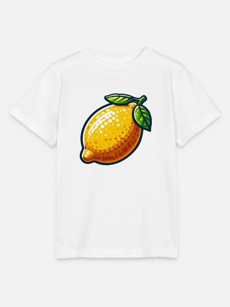 Lemon Cartoon Luminous - Stanley/Stella Kinder T-Shirt MINI CREATOR - Weiß