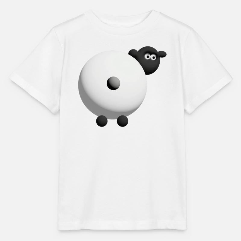 Conception de câlins 3D de mouton - T-shirt bio MINI CREATOR Stanley/Stella Enfant - blanc