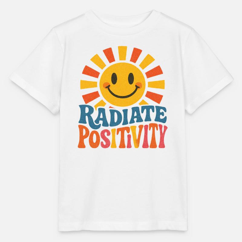 Sunburst rayonne de positivité - T-shirt bio MINI CREATOR Stanley/Stella Enfant - blanc