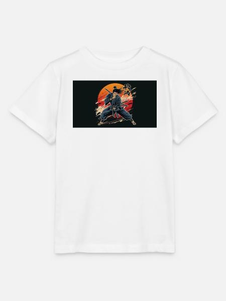 Samurai im Sonnenuntergang - Stanley/Stella Kinder T-Shirt MINI CREATOR - Weiß