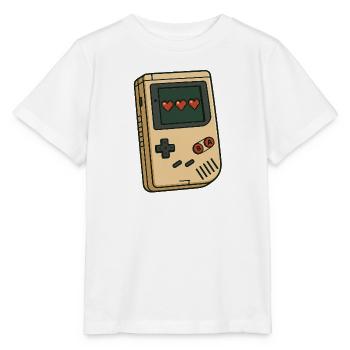 Design rétro Game Boy Coeur - T-shirt bio MINI CREATOR Stanley/Stella Enfant - blanc - Devant - Maike (125cm)
