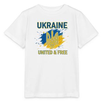 Ukraine Unity and Freedom - Stanley/Stella MINI CREATOR Kids’ T-Shirt - white - Front - Maike (125cm)