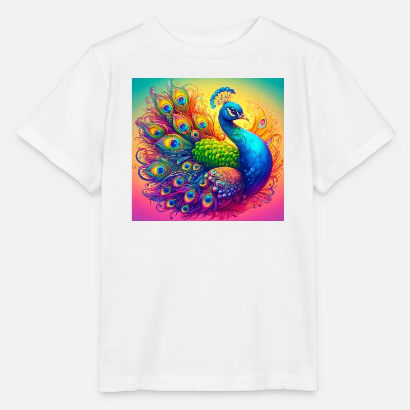 Pfau - Stanley/Stella Kinder T-Shirt MINI CREATOR  - Weiß