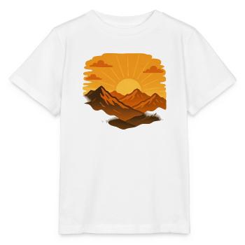 Sonnenuntergang über den Bergen - Stanley/Stella Kinder T-Shirt MINI CREATOR  - Weiß - Vorne - Maike (125cm)