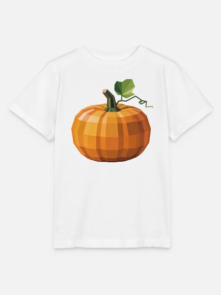 Kürbis - Cooles Low Poly Logo - Stanley/Stella Kinder T-Shirt MINI CREATOR - Weiß