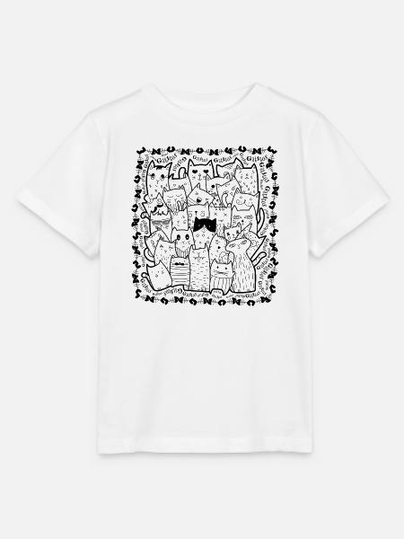 V1N Katzen - Stanley/Stella Kinder T-Shirt MINI CREATOR - Weiß