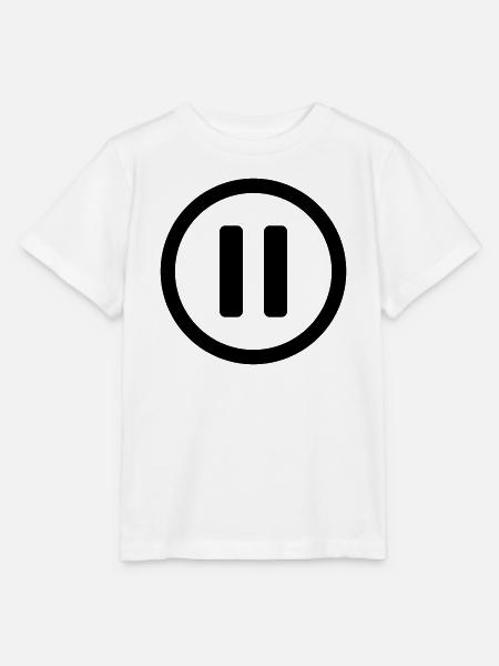 Icon Pause - Stanley/Stella Kinder T-Shirt MINI CREATOR - Weiß