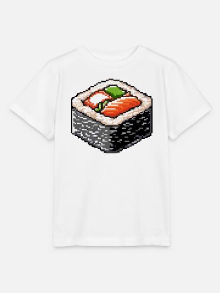 Pixel Sushi Bento Kunst - Stanley/Stella Kinder T-Shirt MINI CREATOR  - Weiß
