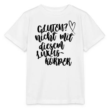 Gluten? Nicht mit diesem Luxuskörper - Stanley/Stella Kinder T-Shirt MINI CREATOR  - Weiß - Vorne - Maike (125cm)