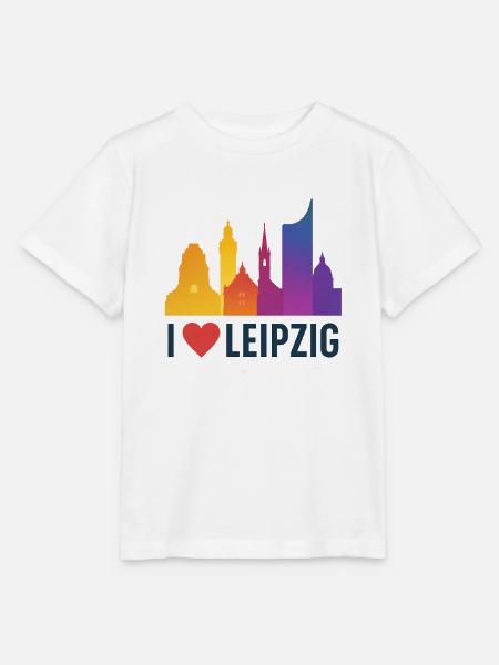 Leipzig Skyline Herzliebe - Stanley/Stella Kinder T-Shirt MINI CREATOR - Weiß