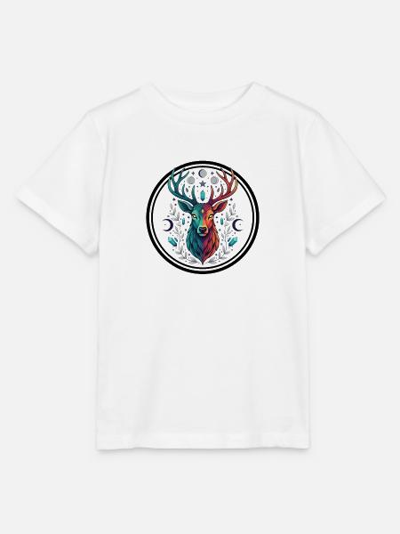 Regenbogenhirsch Kristallmond - Stanley/Stella Kinder T-Shirt MINI CREATOR - Weiß
