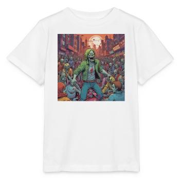 Tempête de zombies en ville - T-shirt bio MINI CREATOR Stanley/Stella Enfant - blanc - Devant - Maike (125cm)