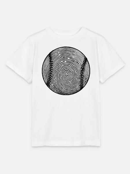 Liebe Baseball Kunstwerk Baseball - Stanley/Stella Kinder T-Shirt MINI CREATOR  - Weiß