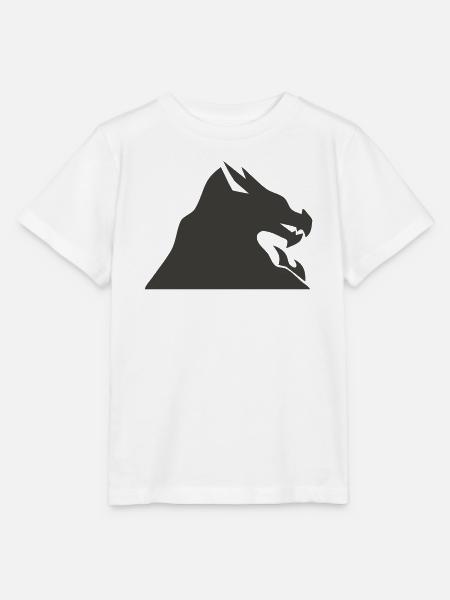 Drachenkopf Silhouette - Stanley/Stella Kinder T-Shirt MINI CREATOR - Weiß
