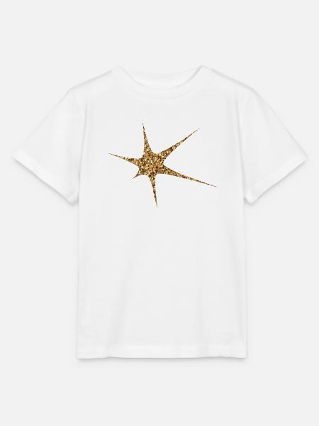 Goldener Glitzer Funkeln - Stanley/Stella Kinder T-Shirt MINI CREATOR - Weiß
