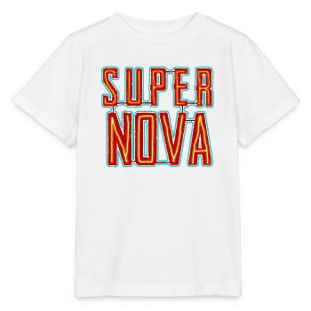 Super Nova Neon Schriftzug - Stanley/Stella Kinder T-Shirt MINI CREATOR  - Weiß - Vorne - Maike (125cm)
