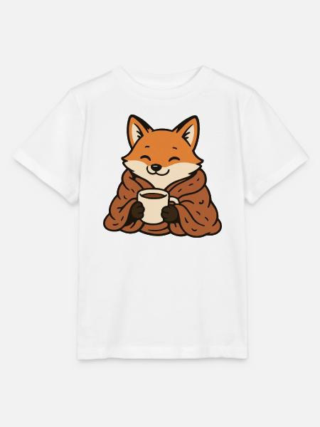 Kuschelfuchs mit Becher - Stanley/Stella Kinder T-Shirt MINI CREATOR  - Weiß
