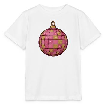 Pink Gold Glitzerkugel Ornament - Stanley/Stella Kinder T-Shirt MINI CREATOR  - Weiß - Vorne - Maike (125cm)