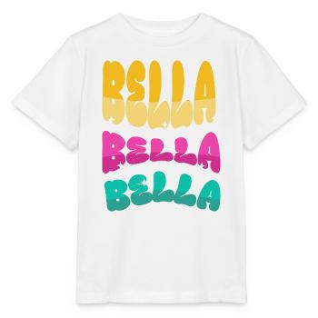 Bella Bella Dreifarbige Schrift - Stanley/Stella Kinder T-Shirt MINI CREATOR  - Weiß - Vorne - Maike (125cm)