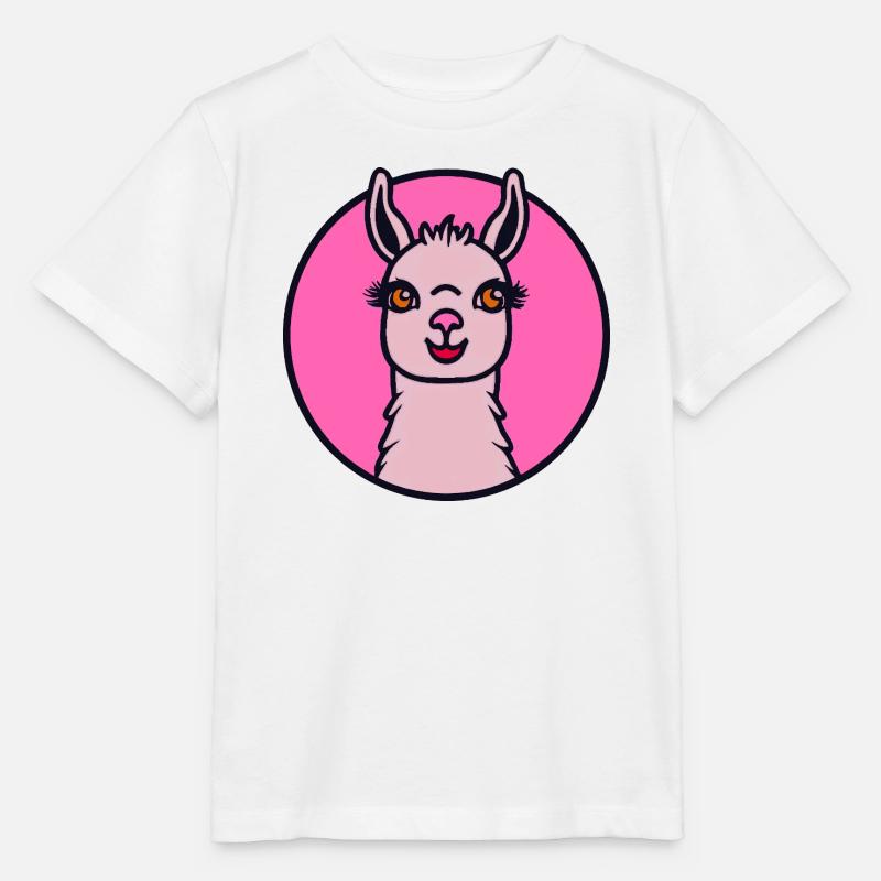 Lama rose - T-shirt bio MINI CREATOR Stanley/Stella Enfant - blanc