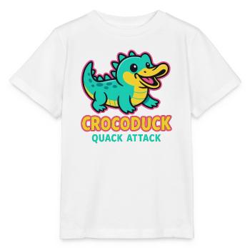 Crocoduck - Quack Attack - Stanley/Stella MINI CREATOR Kids’ T-Shirt - white - Front - Maike (125cm)