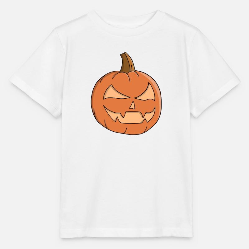 Midnight Jack-O-Lantern Grin - Stanley/Stella MINI CREATOR Kids’ T-Shirt - white