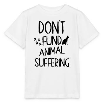 Sphynx Cat Don't Fund Animal Suffering Advocacy  - Stanley/Stella MINI CREATOR Kids’ T-Shirt - white - Front - Maike (125cm)