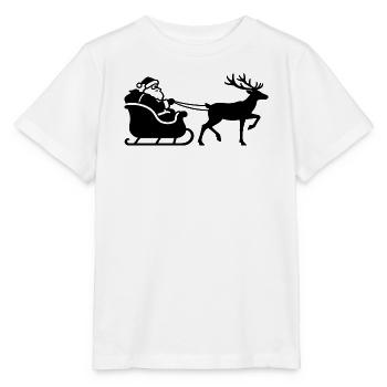 Santa Sleigh Silhouette - Stanley/Stella MINI CREATOR Kids’ T-Shirt - white - Front - Maike (125cm)