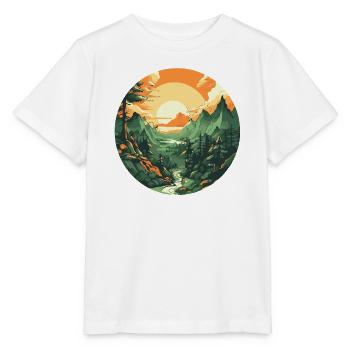 Circular Sunset - Stanley/Stella MINI CREATOR Kids’ T-Shirt - white - Front - Maike (125cm)