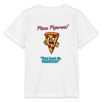 Pizza Pepperoni Tranche en Colère - T-shirt bio MINI CREATOR Stanley/Stella Enfant - blanc - Devant - Maike (125cm)