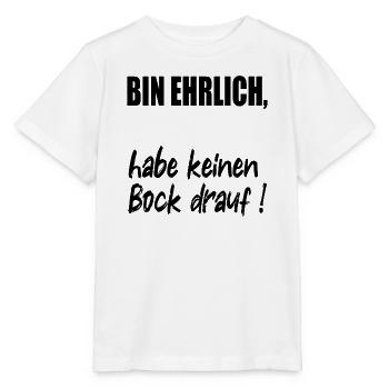 EHRLICHKEIT KEINEN BOCK - Stanley/Stella Kinder T-Shirt MINI CREATOR  - Weiß - Vorne - Maike (125cm)
