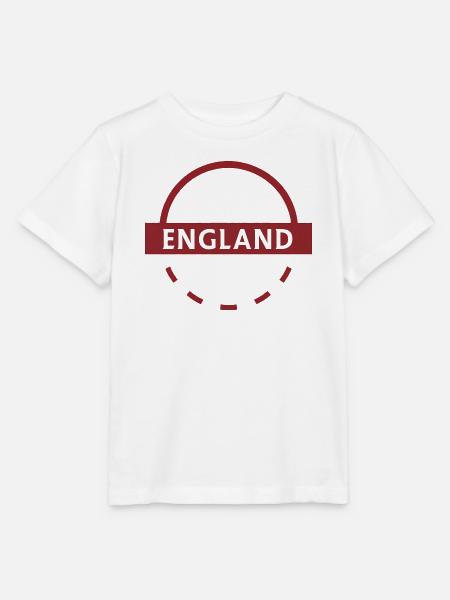 England Halbkreis Emblem - Stanley/Stella Kinder T-Shirt MINI CREATOR  - Weiß