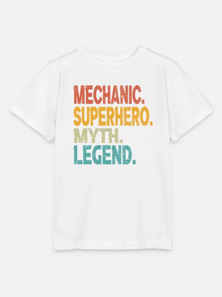Mechaniker-Superhelden-Mythos-Legende - Stanley/Stella Kinder T-Shirt MINI CREATOR  - Weiß