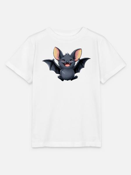 Fledermaus, nachtaktives Tier an Halloween - Stanley/Stella Kinder T-Shirt MINI CREATOR - Weiß