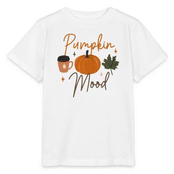 Autumn Pumpkin Mood Coffee Tee - Stanley/Stella MINI CREATOR Kids’ T-Shirt - white - Front - Maike (125cm)